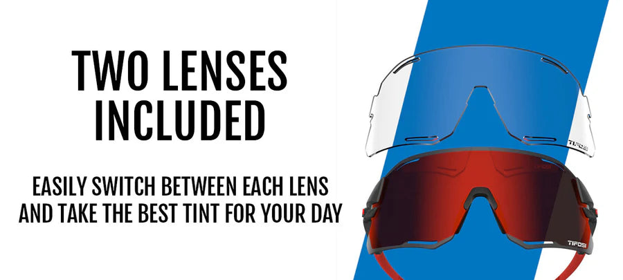 NAOČALE TIFOSI Rail Race Satin Vapor Clarion Red/Clear