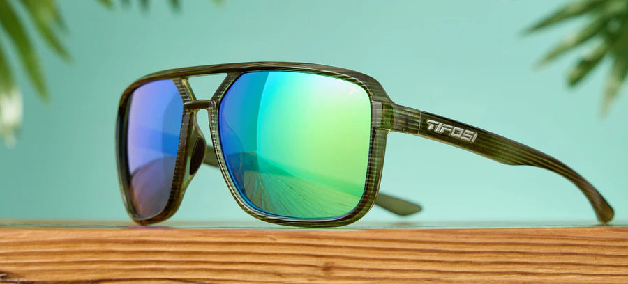 NAOČALE TIFOSI Salto Olive Stripe Fade Emerald Mirror